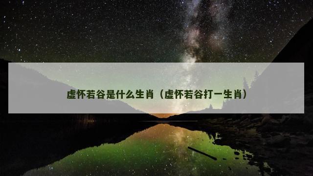 虚怀若谷是什么生肖（虚怀若谷打一生肖）