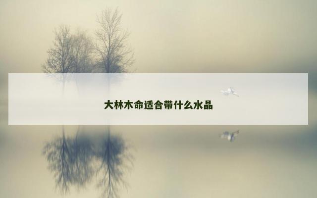 大林木命适合带什么水晶