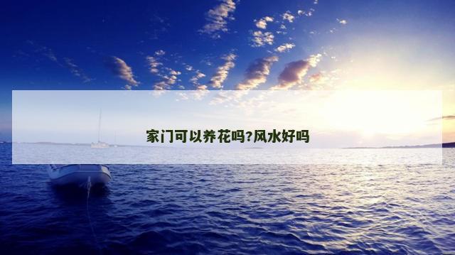 家门可以养花吗?风水好吗