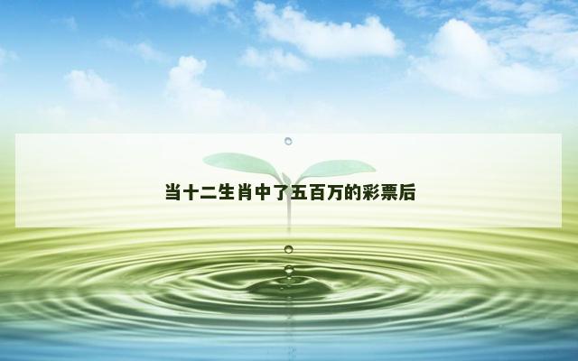 当十二生肖中了五百万的彩票后
