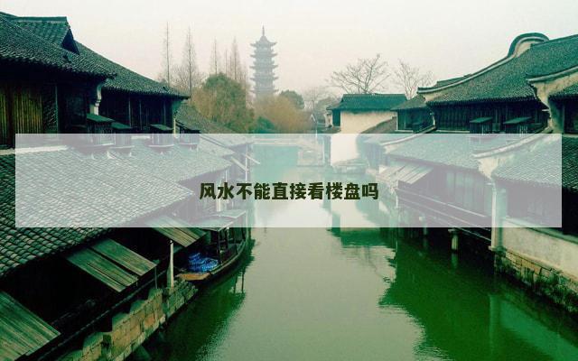 风水不能直接看楼盘吗