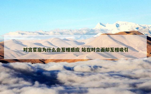 对宫星座为什么会互相感应 站在对立面却互相吸引