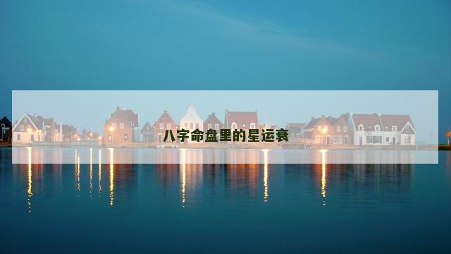 八字命盘里的星运衰