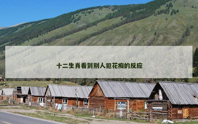 十二生肖看到别人犯花痴的反应