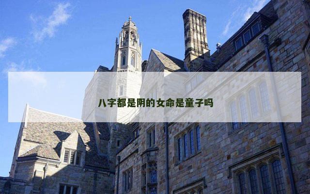 八字都是阴的女命是童子吗