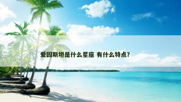 爱因斯坦是什么星座 有什么特点？ 　　