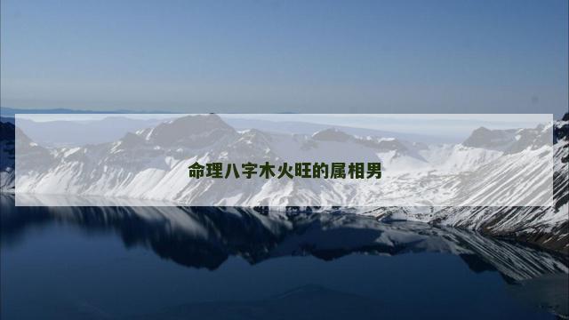 命理八字木火旺的属相男