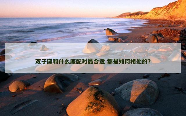 双子座和什么座配对最合适 都是如何相处的？