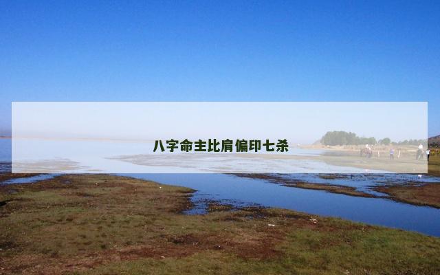 八字命主比肩偏印七杀