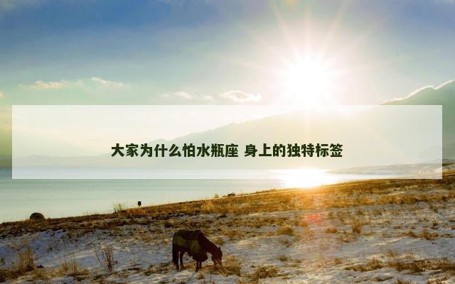 大家为什么怕水瓶座 身上的独特标签
