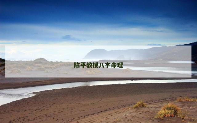 陈平教授八字命理