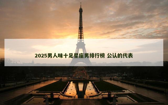 2025男人味十足星座男排行榜 公认的代表