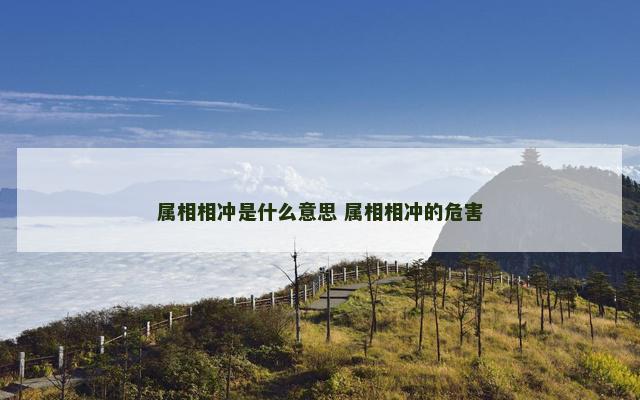 属相相冲是什么意思 属相相冲的危害