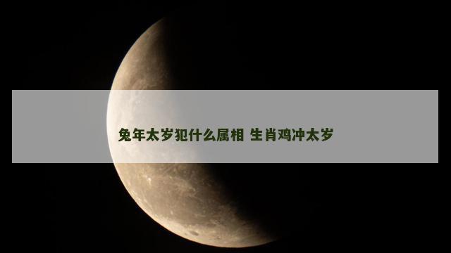兔年太岁犯什么属相 生肖鸡冲太岁