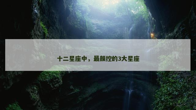 十二星座中，最颜控的3大星座