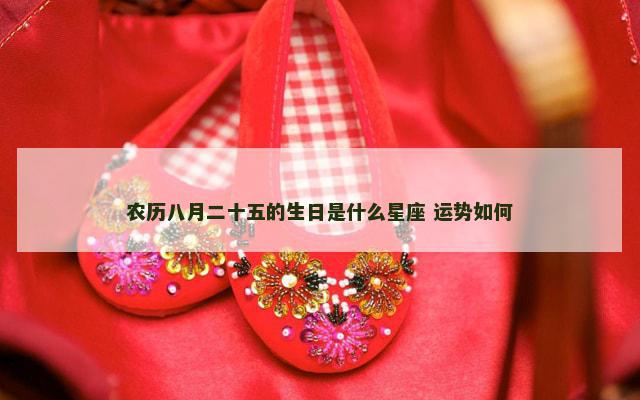 农历八月二十五的生日是什么星座 运势如何
