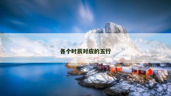 各个时辰对应的五行