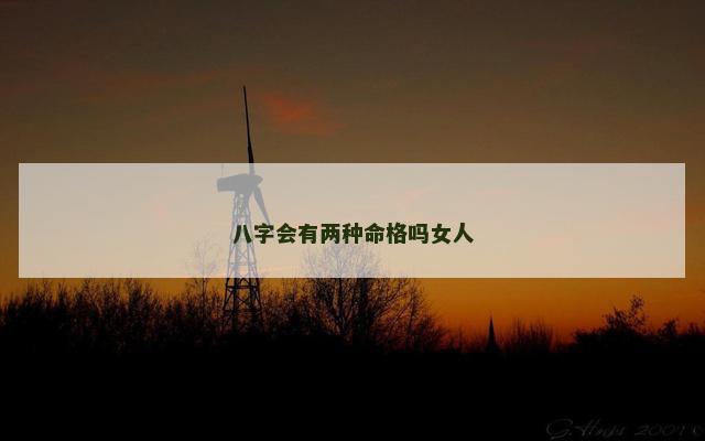 八字会有两种命格吗女人