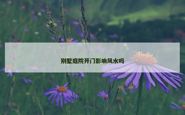 别墅庭院开门影响风水吗