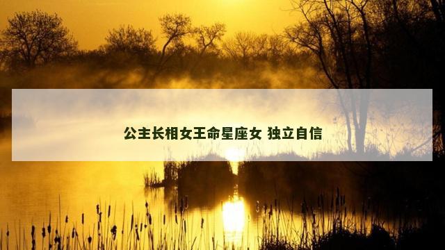 公主长相女王命星座女 独立自信