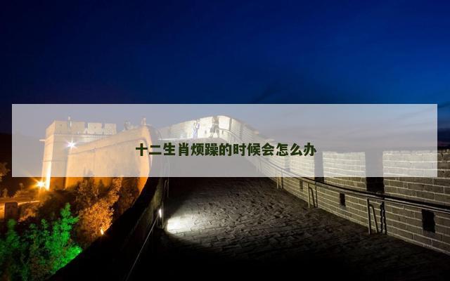 十二生肖烦躁的时候会怎么办