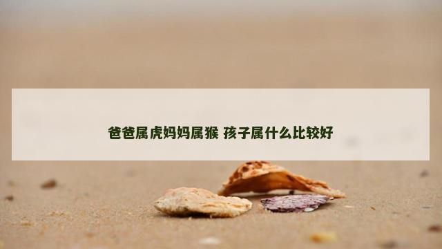 爸爸属虎妈妈属猴 孩子属什么比较好