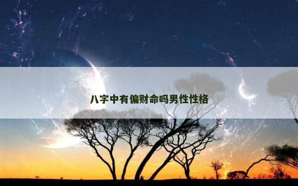 八字中有偏财命吗男性性格