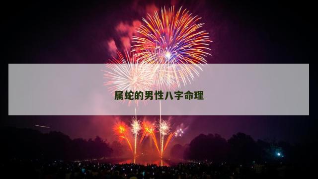 属蛇的男性八字命理