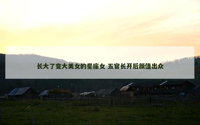 长大了变大美女的星座女 五官长开后颜值出众