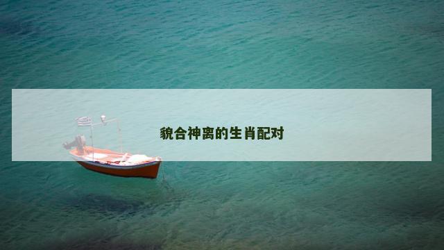 貌合神离的生肖配对