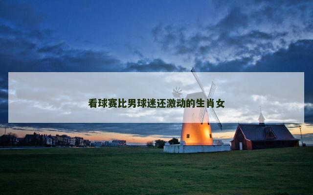 看球赛比男球迷还激动的生肖女