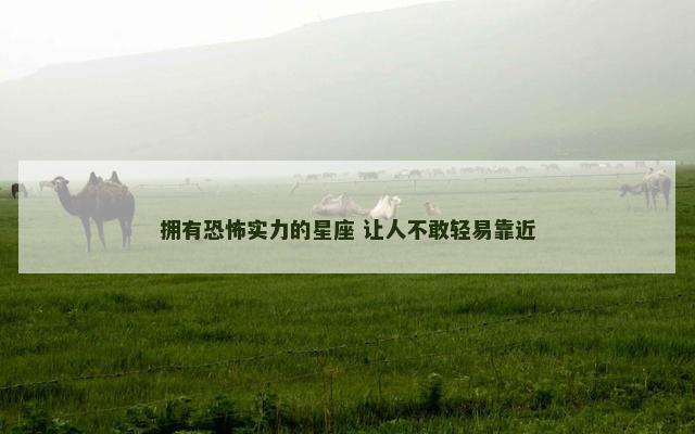 拥有恐怖实力的星座 让人不敢轻易靠近