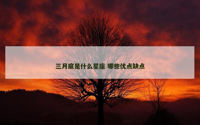 三月底是什么星座 哪些优点缺点