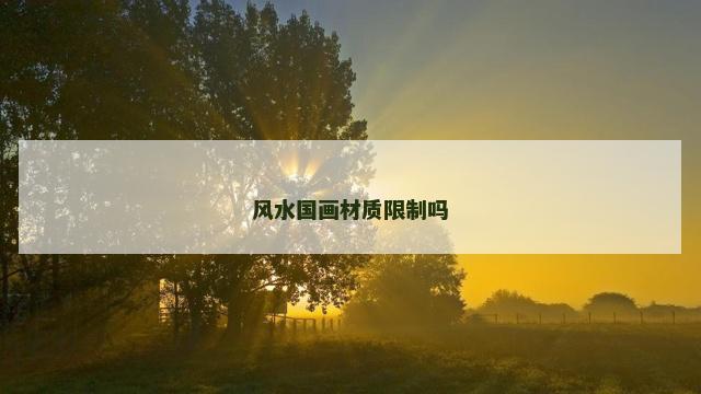 风水国画材质限制吗