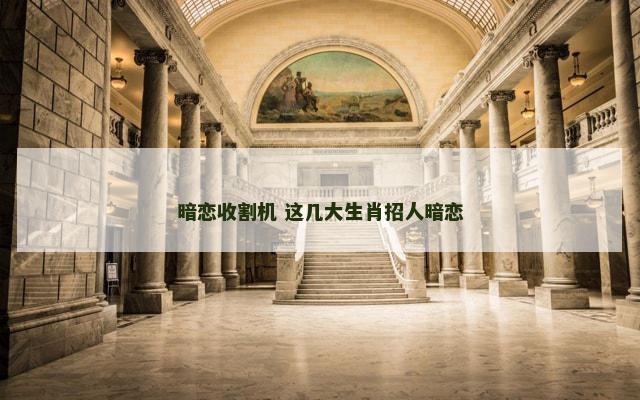 暗恋收割机 这几大生肖招人暗恋