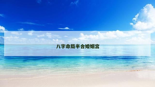 八字命局半合婚姻宫