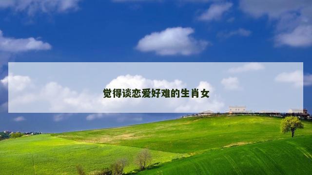 觉得谈恋爱好难的生肖女