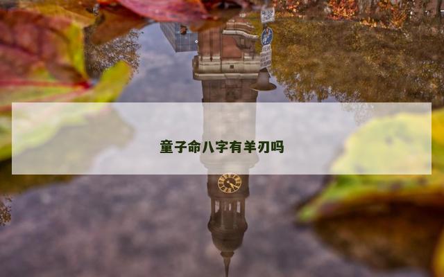 童子命八字有羊刃吗