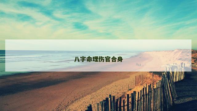 八字命理伤官合身