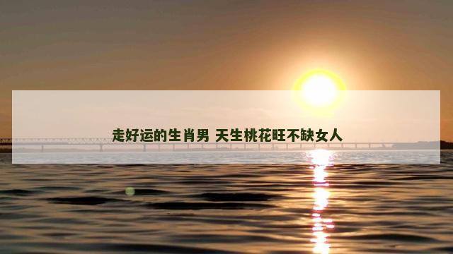 走好运的生肖男 天生桃花旺不缺女人