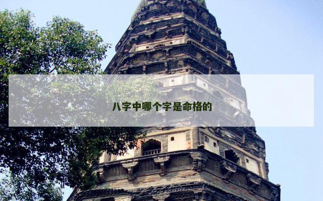 八字中哪个字是命格的
