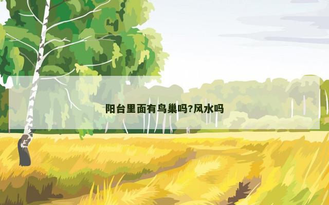 阳台里面有鸟巢吗?风水吗