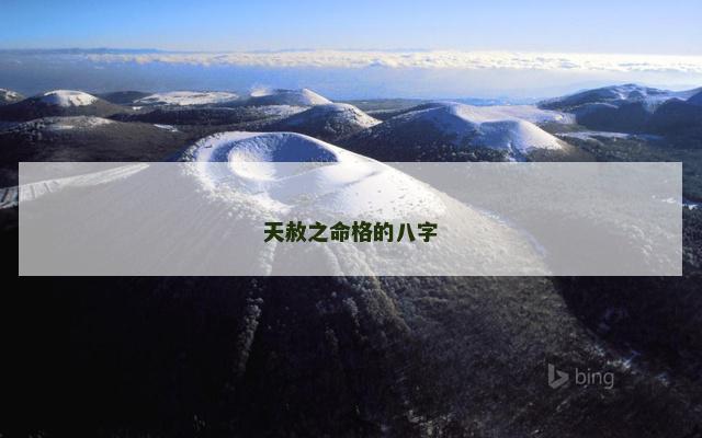 天赦之命格的八字