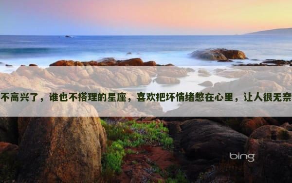不高兴了，谁也不搭理的星座，喜欢把坏情绪憋在心里，让人很无奈