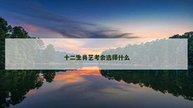 十二生肖艺考会选择什么
