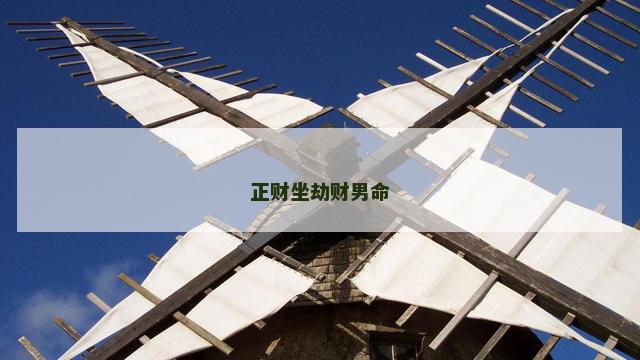 正财坐劫财男命