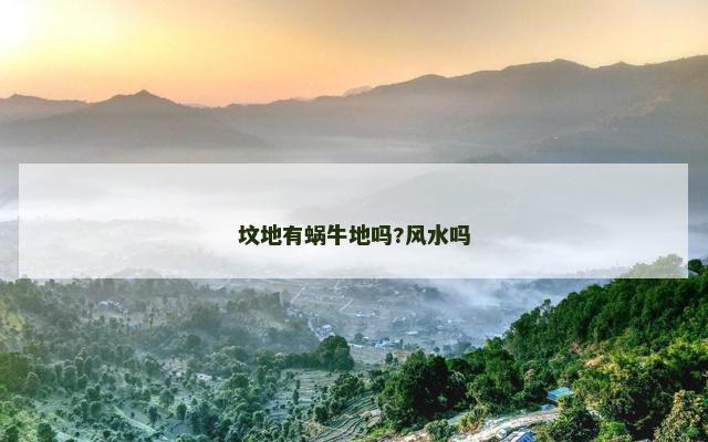 坟地有蜗牛地吗?风水吗
