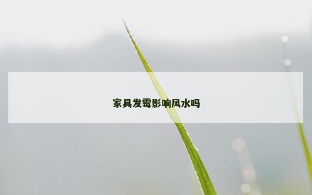 家具发霉影响风水吗