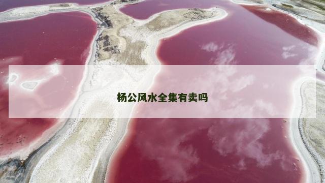 杨公风水全集有卖吗