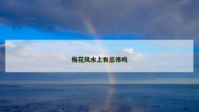 梅花风水上有忌讳吗